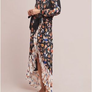 Anthropologie ruffle pleat skirt